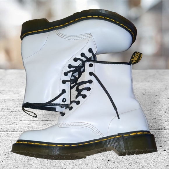 Dr. Martens Shoes - Dr Martens 11821 White Boots Size 9